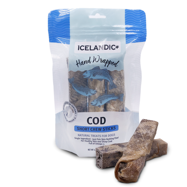 Icelandic+ Cod Skin Hand Wrapped Chew Stick Dog Treat