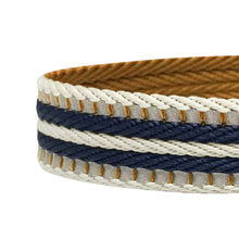 Load image into Gallery viewer, Blueberry Pet 3M Reflective Olive &amp; Blue-gray Stripe Safety Training Martingale Dog Collar
