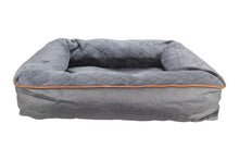 Load image into Gallery viewer, BeOneBreed Snuggle Bed Dark Gray Orthopedic Bed for Dogs &amp; Cats
