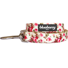 Load image into Gallery viewer, Blueberry Pet Durable Scent Inspired Pink Rose Print Ivory Dog Leash
