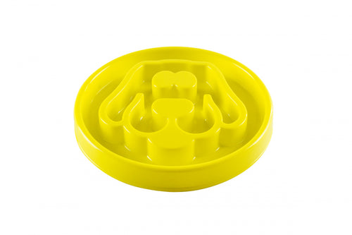 BeOneBreed Yellow Slow Feeder Dog Food Bowl