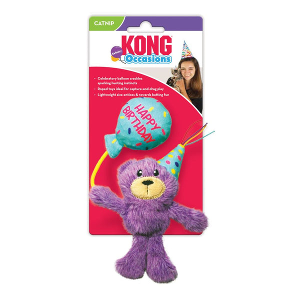 KONG Cat Occasions Birthday Teddy Cat Toy