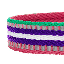 Load image into Gallery viewer, Blueberry Pet 3M Reflective Stripe Adjustable Dog Collar, Pink Emerald and Orchid
