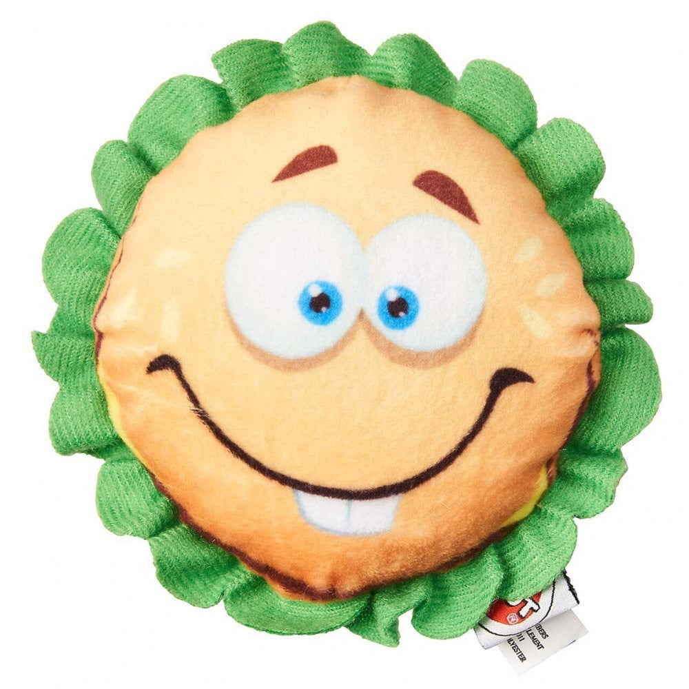 Ethical Fun Food Cheese Burger Plush Dog Toy