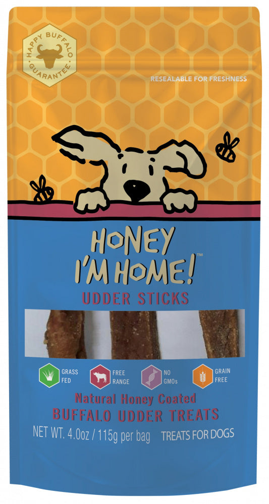 Honey I'm Home Natural Honey Coated Udder Sticks Dog Chews