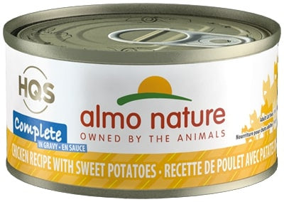 Almo Nature HQS Complete Cat Grain Free Chicken with Sweet Potatoes In Gravy Canned Cat Food
