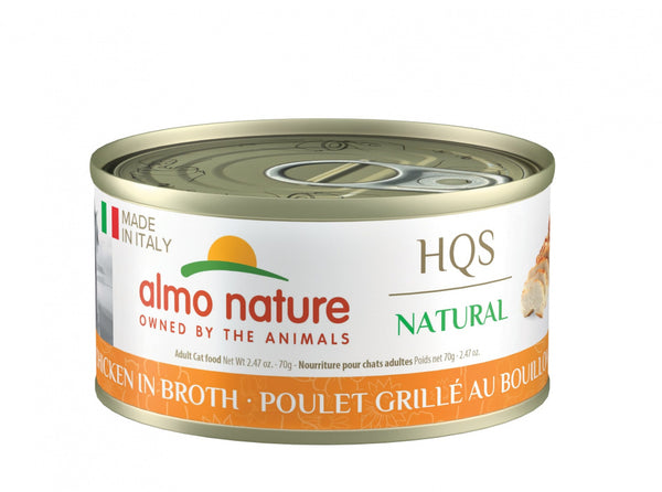 Almo Nature HQS Natural Cat Grain Free Grilled Chicken In Broth Canned Cat Food