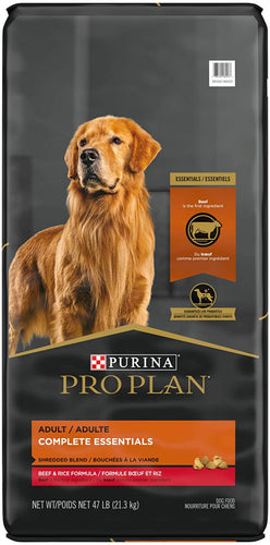 Purina Pro Plan With Probiotics High Protein Shredded Blend Beef & Rice Formula Dry Dog Food