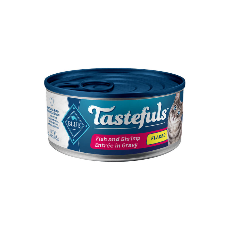 Blue Buffalo Tastefuls Natural Flaked Fish & Shrimp Entree in Gravy Wet Cat Food