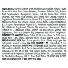 Load image into Gallery viewer, Blue Buffalo Tastefuls Natural Pate Turkey &amp; Chicken Entree Wet Cat Food
