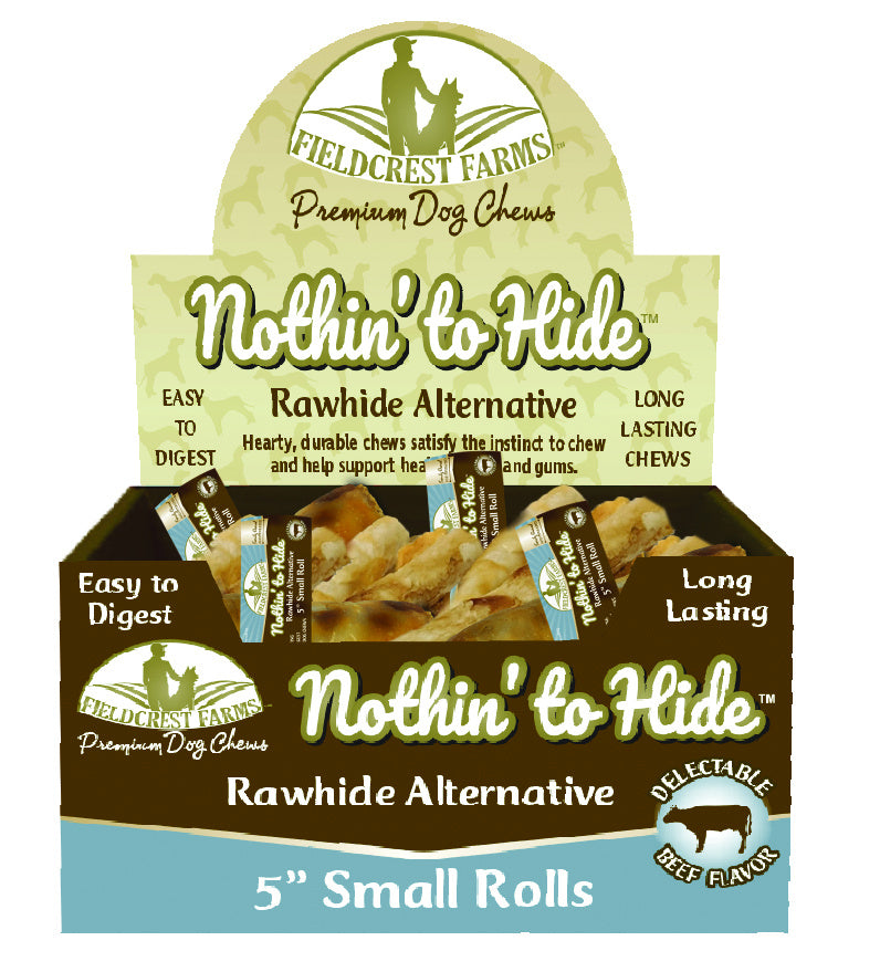 Fieldcrest Farms Nothin' to Hide Small Roll Beef Dog Chews
