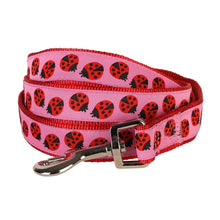 Load image into Gallery viewer, Blueberry Pet Durable Pink Webbing Ladybug Designer Dog Leash
