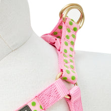 Load image into Gallery viewer, Blueberry Pet Step-in Velvety Polka Dot Baby Pink Flocking Dog Harness
