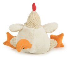 Load image into Gallery viewer, Go Dog Checkers Fat White Rooster with Chew Guard Technology Durable Plush Squeaker Dog Toy White
