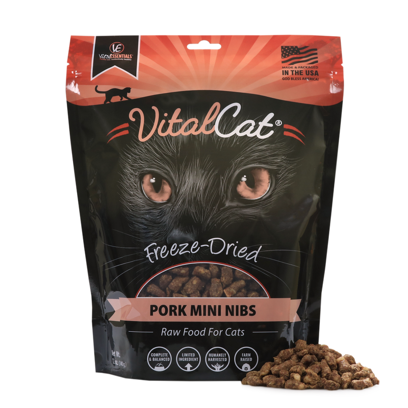 Vital Essentials Vital Cat Pork Mini Nibs Freeze Dried Cat Food