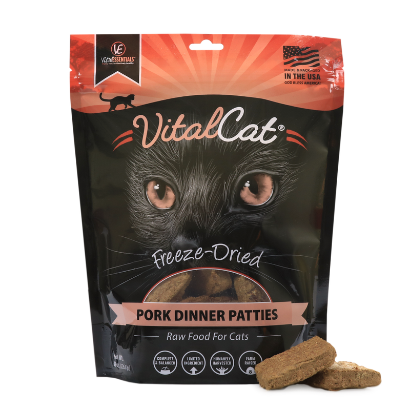 Vital Essentials Vital Cat Pork Dinner Patties Freeze Dried Cat Food