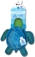Load image into Gallery viewer, Spunky Pup Clean Earth Turtle Plush Dog Toy
