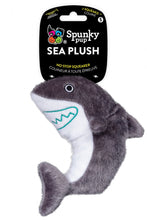 Load image into Gallery viewer, Spunky Pup Sea Plush Shark Dog Toy
