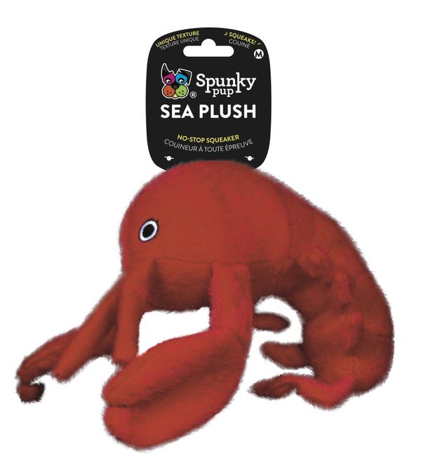 Spunky Pup Sea Plush Lobster Dog Toy