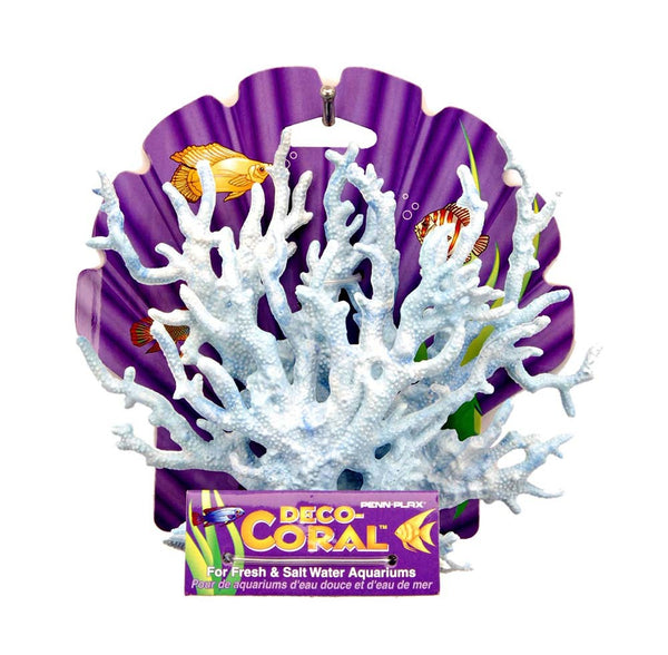 Penn-Plax Aquarium Decor Stag Coral Blue & White