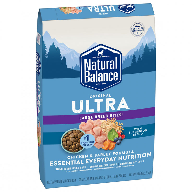 Natural Balance Original Ultra Chicken & Barley Formula Large Breed Bites Dry Dog Food