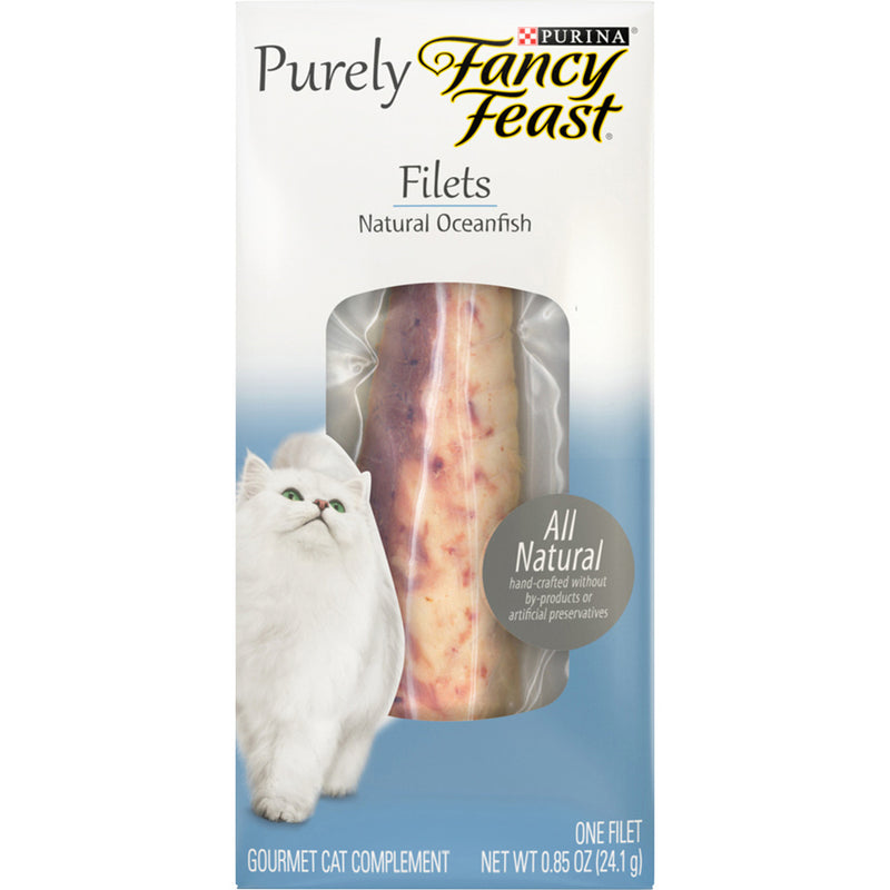 Fancy Feast Natural Grain-Free Purely Filets Natural Oceanfish Wet Cat Food Complement