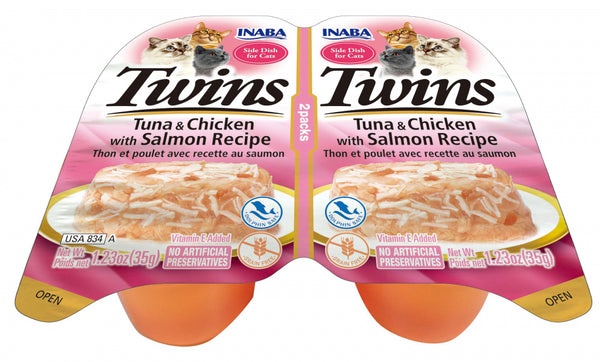 Inaba Cat Twin Cups Tuna & Chicken With Salmon Recipe Cat Food Topper